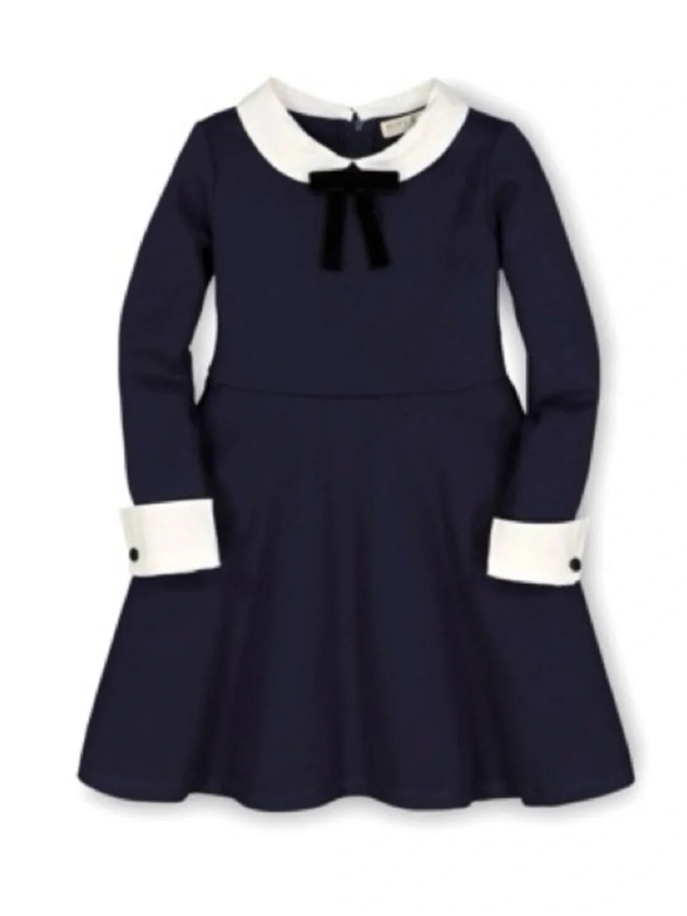 Hope & Henry Girls Navy Dress with White Collar
